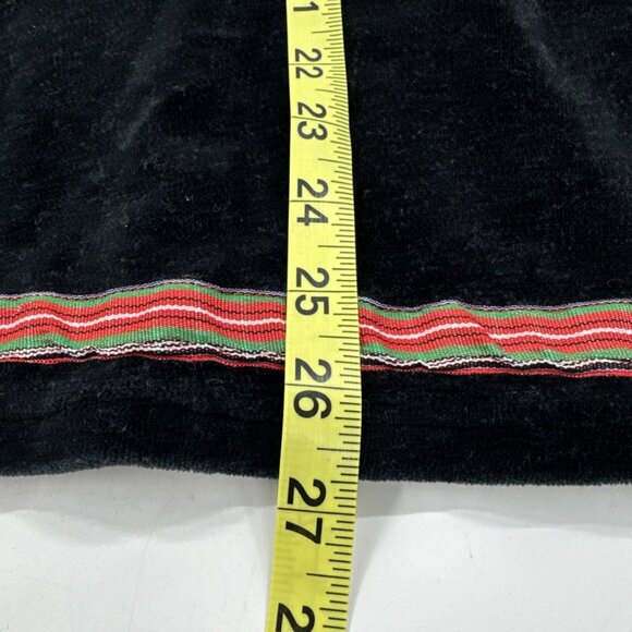 MICHAEL SIMON Womens Pant Suit Set Black Velour Christmas Embroidered Holiday - Picture 11 of 16